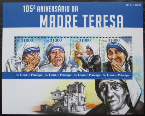 Poštovní známky Svatý Tomáš 2015 Matka Tereza Mi# 6233-36 Kat 12€ 