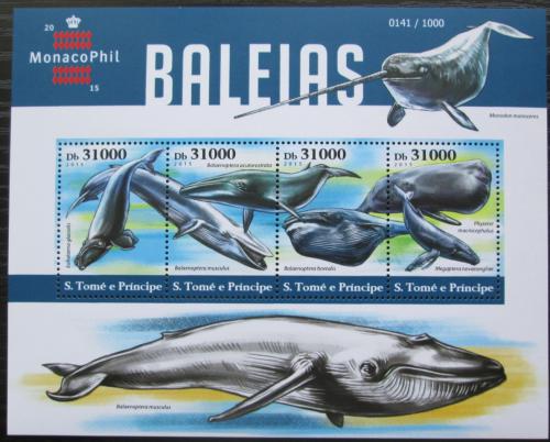Poštovní známky Svatý Tomáš 2015 Velryby Mi# 6345-48 Kat 12€