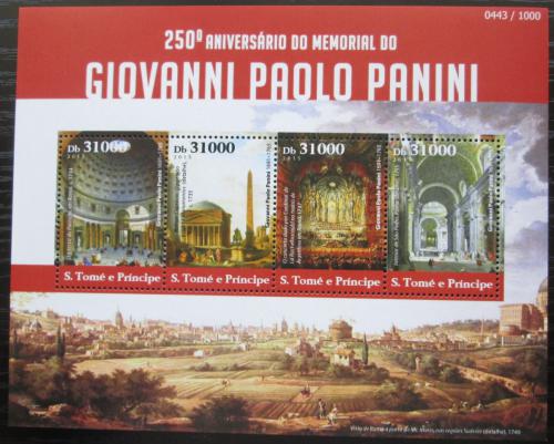Poštovní známky Svatý Tomáš 2015 Umìní, Paolo Pannini Mi# 6218-21 Kat 12€