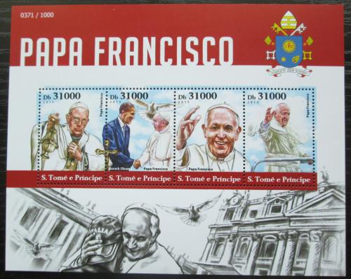 Poštovní známky Svatý Tomáš 2015 Papež František Mi# 6385-88 Kat 12€