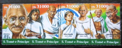 Poštovní známky Svatý Tomáš 2015 Mahátma Gándhí Mi# 6238-41 Kat 12€