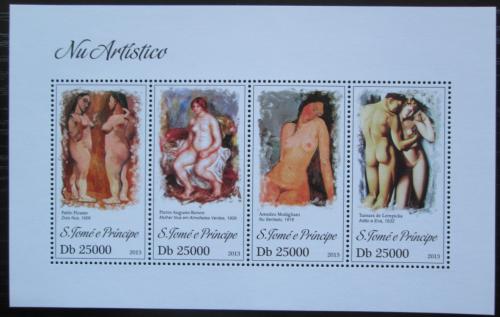 Poštovní známky Svatý Tomáš 2013 Umìní, akty Mi# 5231-34 Kat 10€ 