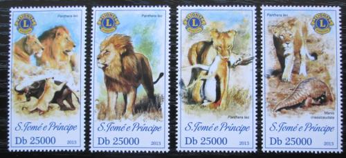 Poštovní známky Svatý Tomáš 2013 Lvi Mi# 5291-94 Kat 10€