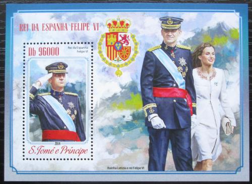 Poštovní známka Svatý Tomáš 2014 Španìlský královský pár Mi# Block 1031 Kat 10€