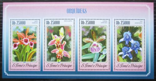Poštovní známky Svatý Tomáš 2014 Orchideje Mi# 5885-88 Kat 10€