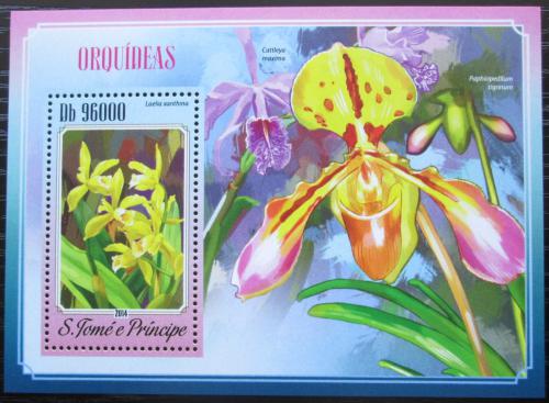 Poštovní známka Svatý Tomáš 2014 Orchideje Mi# Block 1033 Kat 10€