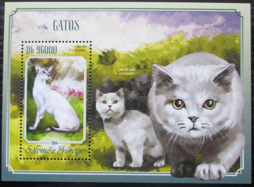 Poštovní známka Svatý Tomáš 2014 Koèky Mi# Block 1022 Kat 10€