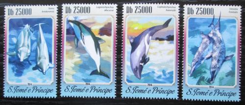 Poštovní známky Svatý Tomáš 2014 Delfíni Mi# 5910-13 Kat 10€