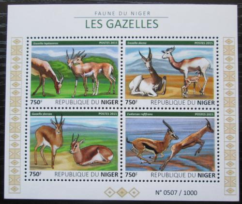 Poštovní známky Niger 2015 Gazely Mi# 3815-18 Kat 12€