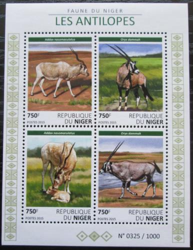 Poštovní známky Niger 2015 Antilopy Mi# 3819-22 Kat 12€