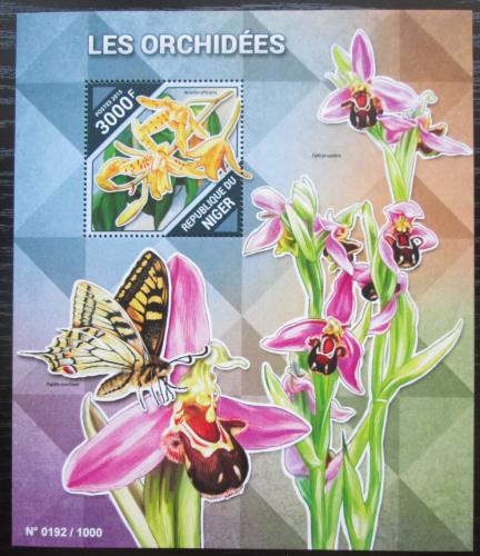 Poštovní známka Niger 2015 Orchideje Mi# Block 477 Kat 11€
