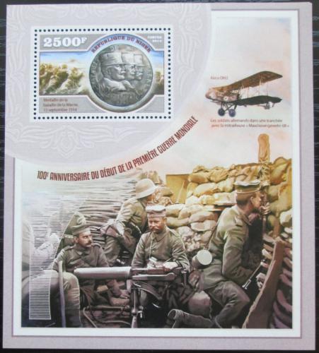 Poštovní známka Niger 2014 První použití plynu ve válce Mi# Mi# Block 365 Kat 10€