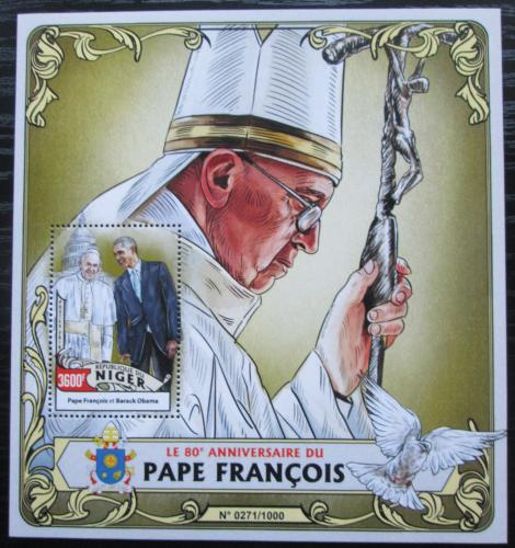 Poštovní známka Niger 2016 Papež František Mi# Block 512 Kat 14€