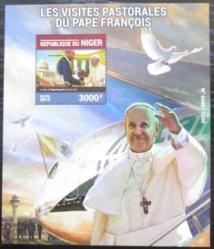 Poštovní známka Niger 2015 Papež František Mi# Block 497 Kat 11€