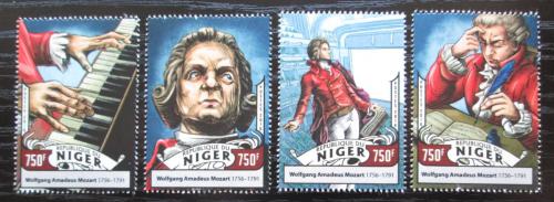 Poštovní známky Niger 2016 Wolfgang Amadeus Mozart Mi# 4297-4300 Kat 12€