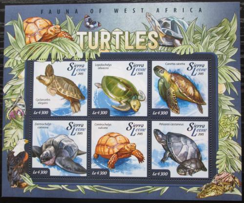 Poštovní známky Sierra Leone 2015 Želvy Mi# 5962-67 Kat 11.50€