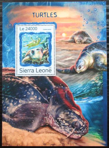 Poštovní známka Sierra Leone 2016 Želvy Mi# Block 1121 Kat 11€