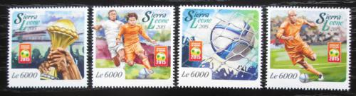 Poštovní známky Sierra Leone 2015 Africký pohár ve fotbale Mi# 6768-71 Kat 11€