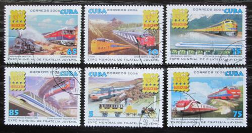 Poštovní známky Kuba 2006 Lokomotivy, vlaky Mi# 4862-67