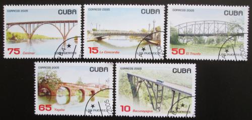 Poštovní známky Kuba 2005 Mosty Mi# 4673-77
