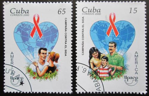 Potovn znmky Kuba 2000 Boj proti AIDS Mi# 4319-20 