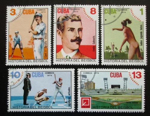 Poštovní známky Kuba 1974 Historie baseballu Mi# 2005-09 