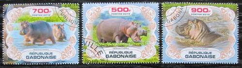 Poštovní známky Gabon 2019 Hroši Mi# N/N