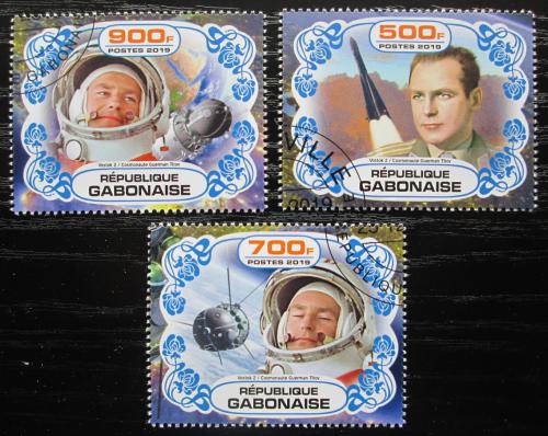 Poštovní známky Gabon 2019 Prùzkum vesmíru, German Titov Mi# N/N