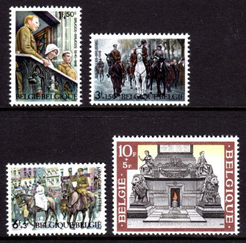 Poštovní známky Belgie 1968 Pøímìøí z Compiègne, 50. výroèí Mi# 1531-34