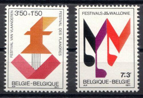 Poštovní známky Belgie 1971 Hudební festivaly Mi# 1651-52