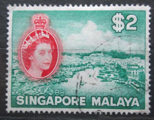 Poštovní známka Singapur 1955 Pohled na mìsto Mi# 41