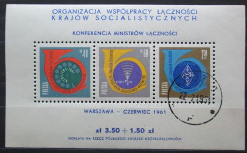Poštovní známky Polsko 1961 Konference ministrù pošt Mi# Block 24 
