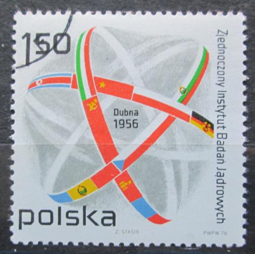 Poštovní známka Polsko 1976 Model atomu Mi# 2435
