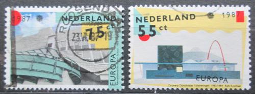 Poštovní známky Nizozemí 1987 Evropa CEPT, moderní architektura Mi# 1318-19
