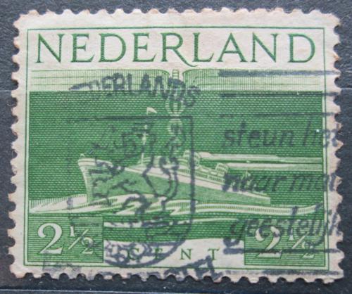 Potovn znmka Nizozem 1944 Zaocensk parnk Nieuw Amsterdam Mi# 429