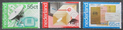 Poštovní známky Nizozemí 1981 P.T.T., 100. výroèí Mi# 1180-82