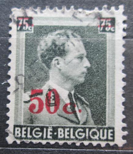 Poštovní známka Belgie 1941 Král Leopold III. pøetisk Mi# 593