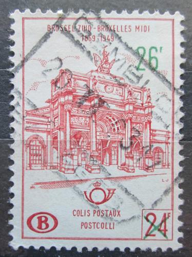 Poštovní známka Belgie 1963 Nádraží v Bruselu, balíková pøetisk Mi# 55