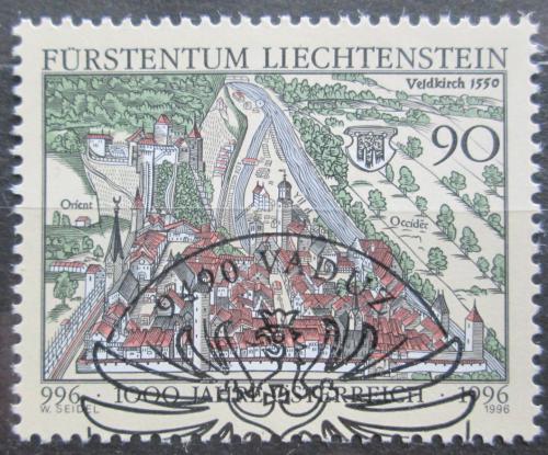 Poštovní známka Lichtenštejnsko 1996 Rakousko milénium Mi# 1137
