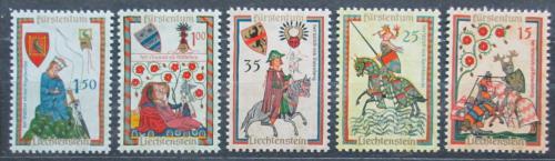 Poštovní známky Lichtenštejnsko 1961 Minnesangøi Mi# 406-10 Kat 10€