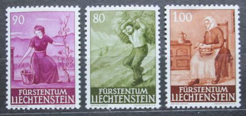 Poštovní známky Lichtenštejnsko 1961 Tradièní život Mi# 411-13 Kat 4.60€