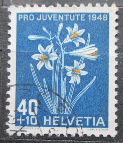 Poštovní známka Švýcarsko 1948 Paradisie liliovitá, Pro Juventute Mi# 517 Kat 10€ 