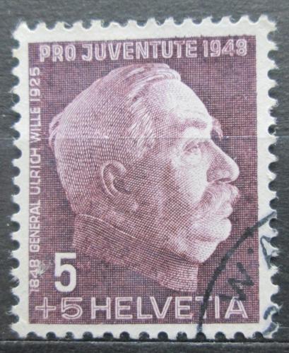 Poštovní známka Švýcarsko 1948 Generál Ulrich Wille Mi# 514