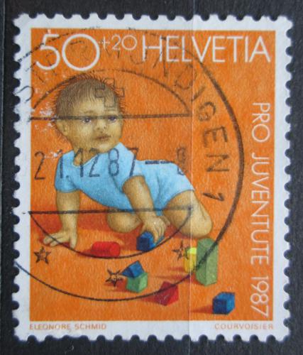 Poštovní známka Švýcarsko 1987 Malé dítì Mi# 1361