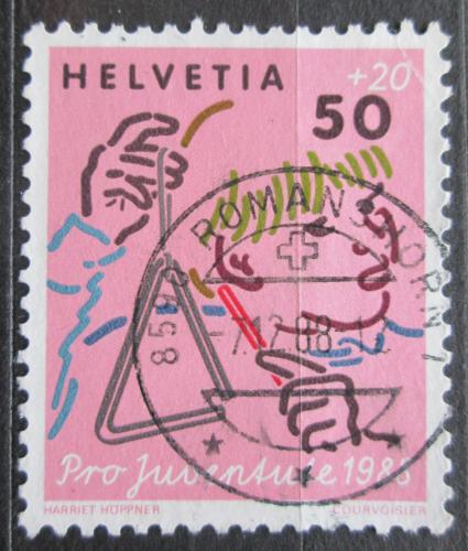 Poštovní známka Švýcarsko 1988 Dítì s trianglem Mi# 1382