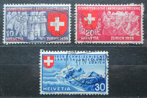 Poštovní známky Švýcarsko 1939 Národní výstava Mi# 335-37 Kat 5€