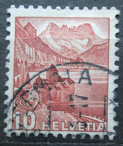 Poštovní známka Švýcarsko 1942 Zámek Chillon Mi# 363 b