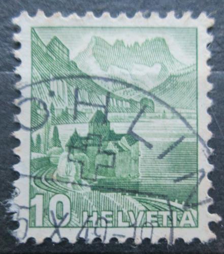 Poštovní známka Švýcarsko 1948 Zámek Chillon Mi# 501
