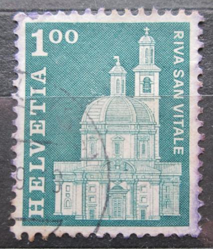 Poštovní známka Švýcarsko 1968 Kostel v Riva San Vitale Mi# 884