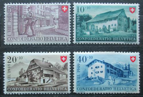 Poštovní známky Švýcarsko 1949 Architektura Mi# 525-28 Kat 9€
